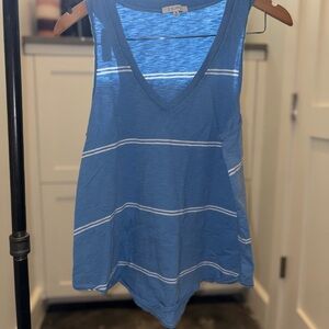Z Supply Blue and White Striped Tank Top